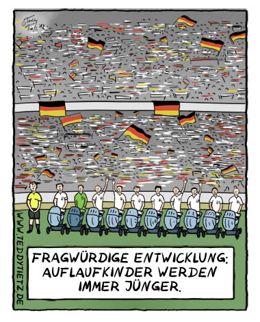 Teddy Tietz Cartoon der Kalenderwoche 25 - Auflaufkinder