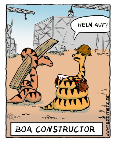 Teddy Tietz Cartoon der Kalenderwoche 8 - Boa Constructor