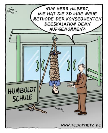 Teddy Tietz Cartoon der Kalenderwoche 47 - Moderne Methoden im Unterricht