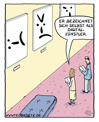 Teddy Tietz Cartoon der Kalenderwoche 40 - Digital-Künstler