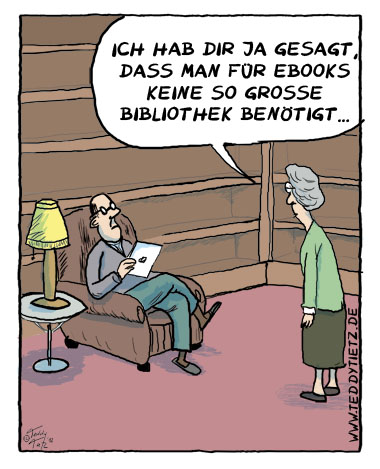 Teddy Tietz Cartoon der Kalenderwoche 32 - Bibliothek für e-books