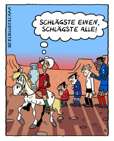 Teddy Tietz Cartoon der Kalenderwoche 28 - Lucky Portugal