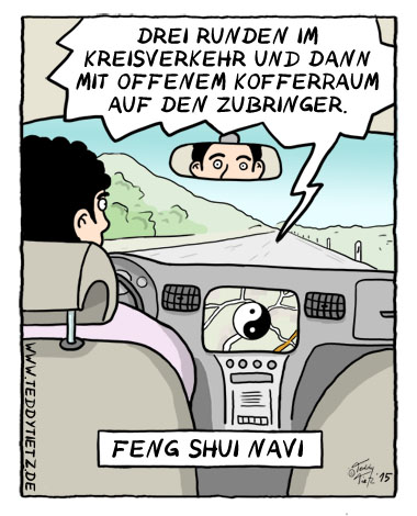 Teddy Tietz Cartoon der Kalenderwoche 27 - Feng Shui Navi