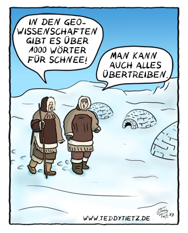 Teddy Tietz Cartoon der Kalenderwoche 12 - 1000 Worte fÃ¼r Schnee