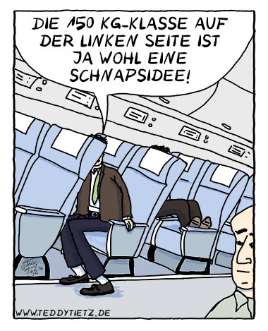 Teddy Tietz Cartoon der Kalenderwoche 39 - 150kg-Klasse nur links