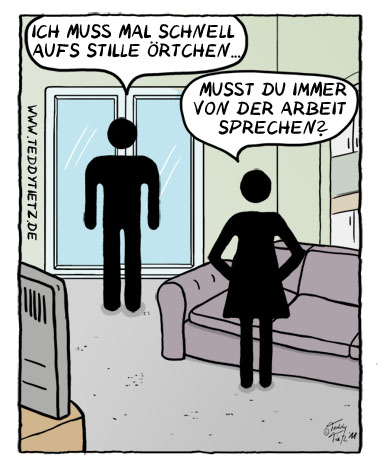 Teddy Tietz Cartoon der Kalenderwoche 47 - Toiletten-Piktogramme zu Hause