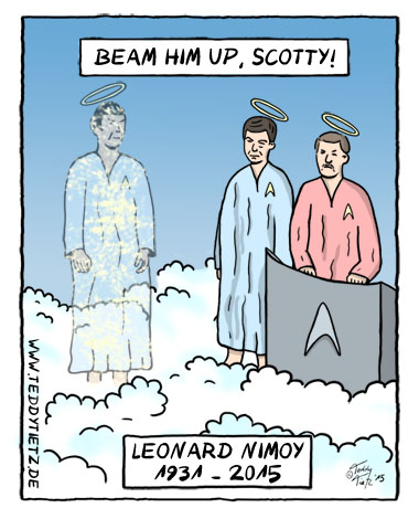 Teddy Tietz Cartoon der Kalenderwoche 11 - Beam Him Up, Scotty!