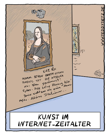 Teddy Tietz Cartoon der Kalenderwoche 47 - Kunst im Internet-Zeitalter