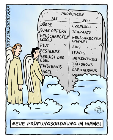 Teddy Tietz Cartoon der Kalenderwoche 5 - Prüfungsordnung