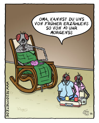 Teddy Tietz Cartoon der Kalenderwoche 31 - Oma Eintagsfliege