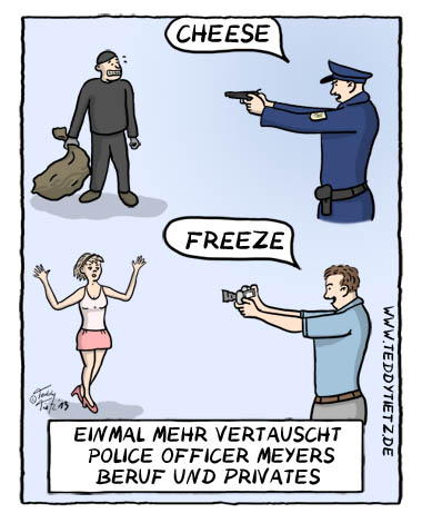 Teddy Tietz Cartoon der Kalenderwoche 33 - Beruf und Privates