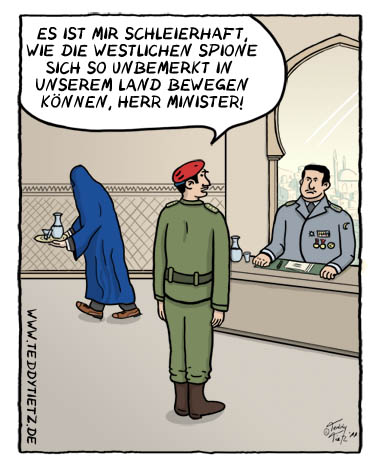 Teddy Tietz Cartoon der Kalenderwoche 9 - Westliche Spione